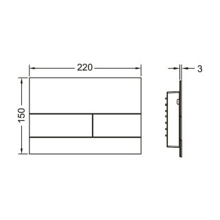 Клавиша смыва TECE TECEsquare II PVD 9240847 с покрытием против отпечатков пальцев позолоченный сатин
